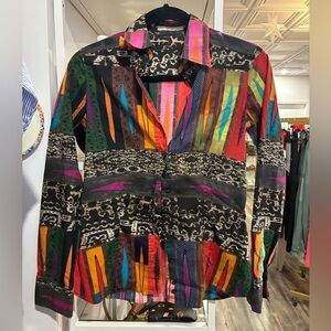 ETRO Multicolor Abstract button down shirt size 40